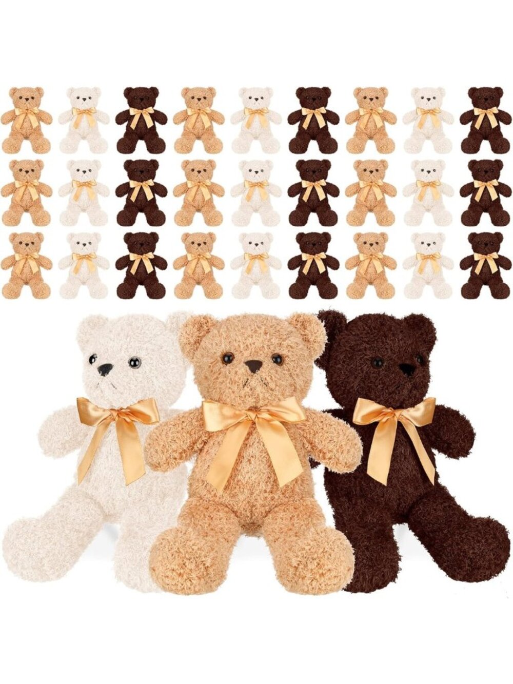 30 Pcs Cute Bear Stuffed Animals - 12 Inch Plush Dolls for Gifts & Decor